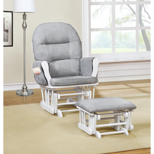 Winston Porter Parkhur Rocking Chair Nursery Glider with Ottoman